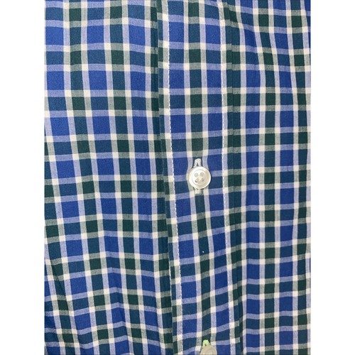 J. Crew Crewcuts Kids Collard Button Down Plaid Shirt Blue White Green Kids 14 - Picture 3 of 6