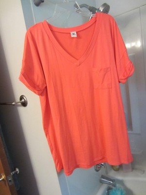 NWOT women's SOFT cuffed short sleeved top Sew in Love Size L coral