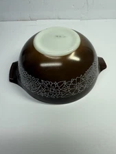 Vintage Pyrex Woodland 442 Cinderella Bowl 1970s Chocolate Brown