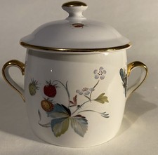 Vintage Royal Worcester Strawberry Fair Jam/Honey Lidded Pot VGC & FREE POSTAGE 
