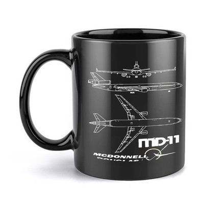MD-11 Airplane Coffee Mug McDonnell Douglas Aviation Ceramic Cup Pilot Gifts