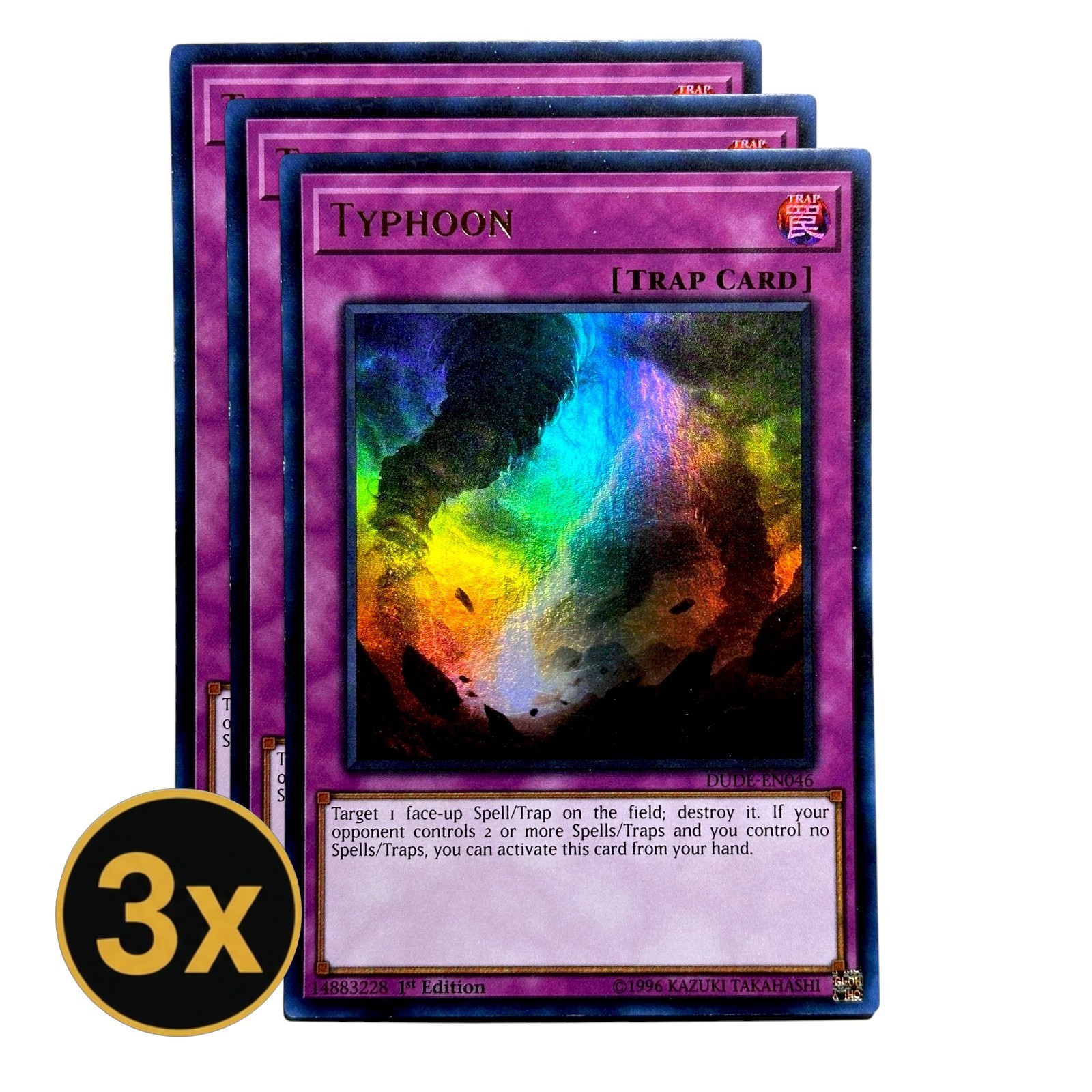 3x Typhoon DUDE Yugioh Playset NM #DUDE-EN046