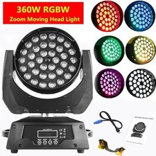 360W RGBW DMX LED Wash Zoom Moving Head Light 36X10W Beam Stage Lighting Party