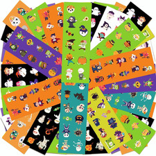 100 Sheets Halloween Stickers for Kids, Halloween Party Favors Gifts