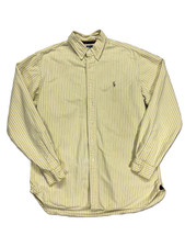 Polo Ralph Lauren Men's Button Down Shirt Classic Fit Striped Yellow - Large