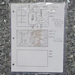 SAW III Storyboards Sheet Page 17 Scene 57 Shot 37, Frame 1,  Darren Bousman !!!
