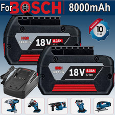 Battery For Bosch 18V 8.0Ah Li-ion BAT609 BAT610 BAT618 17618 25618-01 /Charger