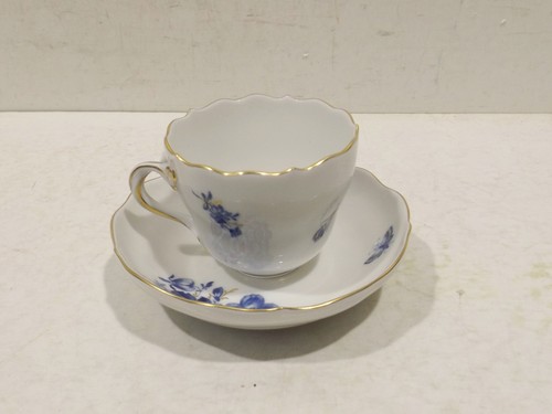 bellissima tazza moka/espresso Meissen acquatinta con piattino/ciotola - Foto 2 di 7