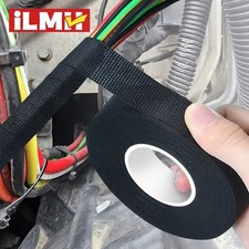 Black Wiring Loom Harness Cloth Tape for Car & Motorcycle Electricals, 15m Long