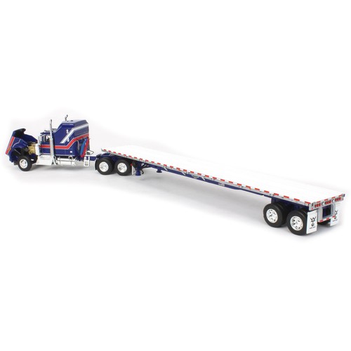 1/64 Kenworth W900A Aerodyne Sleeper Wilson Roadbrute Flatbed Trailer 69-1656 - Picture 4 of 5