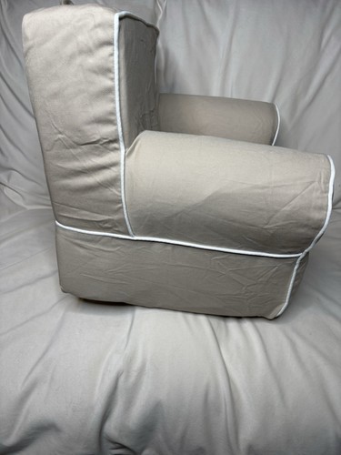 Pottery Barn Kids My 1st Size Anywhere Chair Oatmeal W/white Piping 20x20x20 - Picture 4 of 6