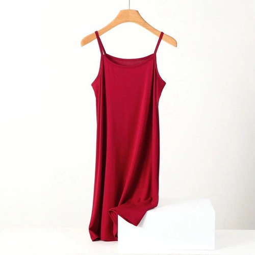 Women's Camisole Cotton Summer Under Dress Petticoat Underskirt Chemise Nightie@ - Picture 7 of 36