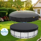 Round Pool Cover for Above Ground Pools with Windproof Design 7FT/14FT