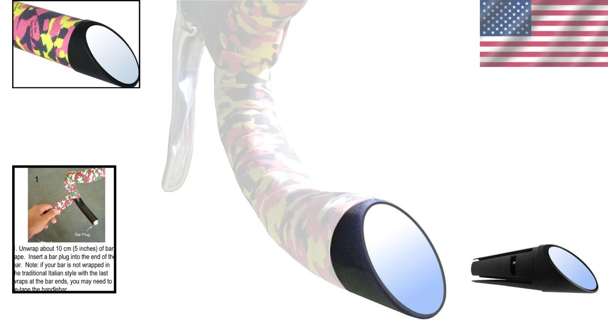 Italian Road Bike Mirror Black Oval Optical Glass, Minimalist  Lightweight