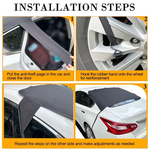 Car Cover for Ice and Snow,Waterproof Protection Cover,Snow Ice Rear Windshield