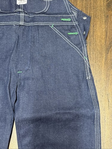 Vintage Pointer Brand Denim Overalls W23xL15 NWT Made in USA Age 4 All Cotton - Picture 14 of 24