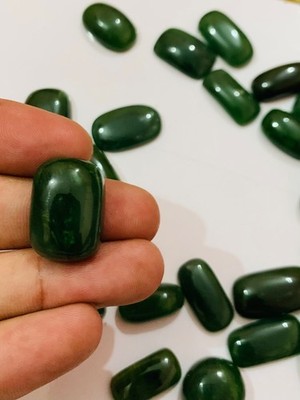 Wholesale Lot Green Nephrite Cabochon Gemstone Oval Cab Loose Stones For Rings