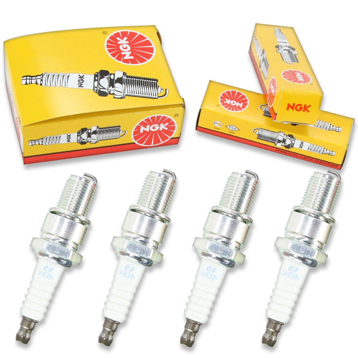 4pcs 73-74 Ski-Doo TNT 340 NGK Standard Spark Plugs 339cc 20ci FA Kit Set xq