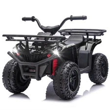 24V 160W Kids Ride On ATV Off-Road Toy Car Crash Bars LED Light Bluetooth Music