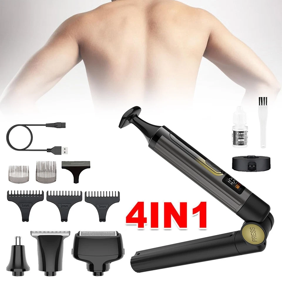 4 in 1 Körperhaarentfernung Elektrischer Rückenrasierer Rasierapparat Trimmer DE - Bild 2 von 4