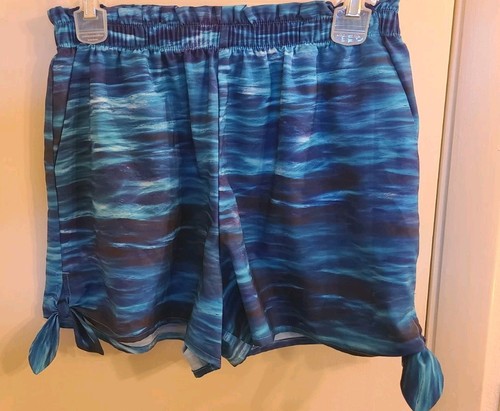 Pantalones Cortos Damas Reel Legends Performance Outfitters Cintura Elástica Pequeños Azul