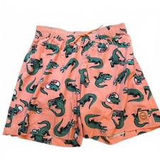 Abercrombie Kids Boys Swim Shorts 17/18 - Coral Gator Print
