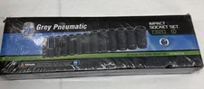Grey Pneumatic 1312D 1/2'' Drive Deep Length Fractional Set - 13 Piece