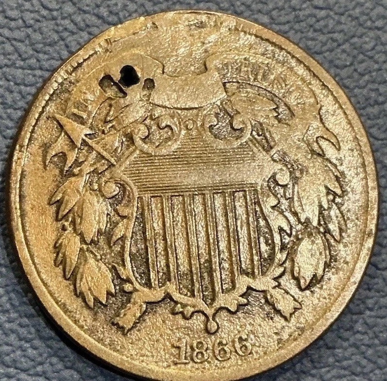 1866 U.S. Two-Cent Piece – Civil War Era Coin - Image 2 of 2
