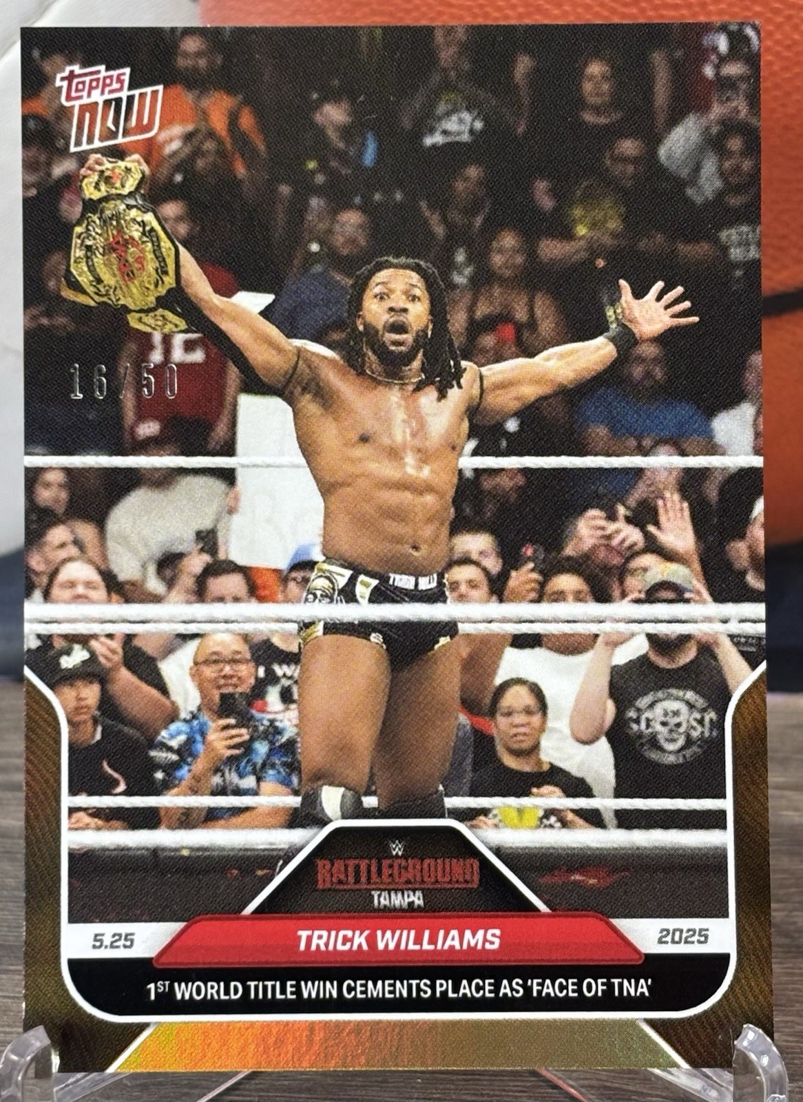 2025 Topps NOW Trick Williams Orange Foil Card # 56 SSP 01/25 WWE