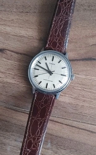 1976 Mens Timex Marlin-35mm-New Crystal-New Band-Runs Great