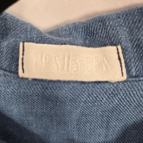 CP Shades blau Leinen Knopfleiste Jacke Mantel Taschen Damen Größe M Arbeit Hausarbeit - Bild 4 von 8