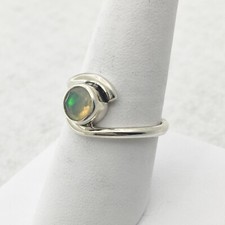Sterling Silver Ethiopian Opal ring size 8
