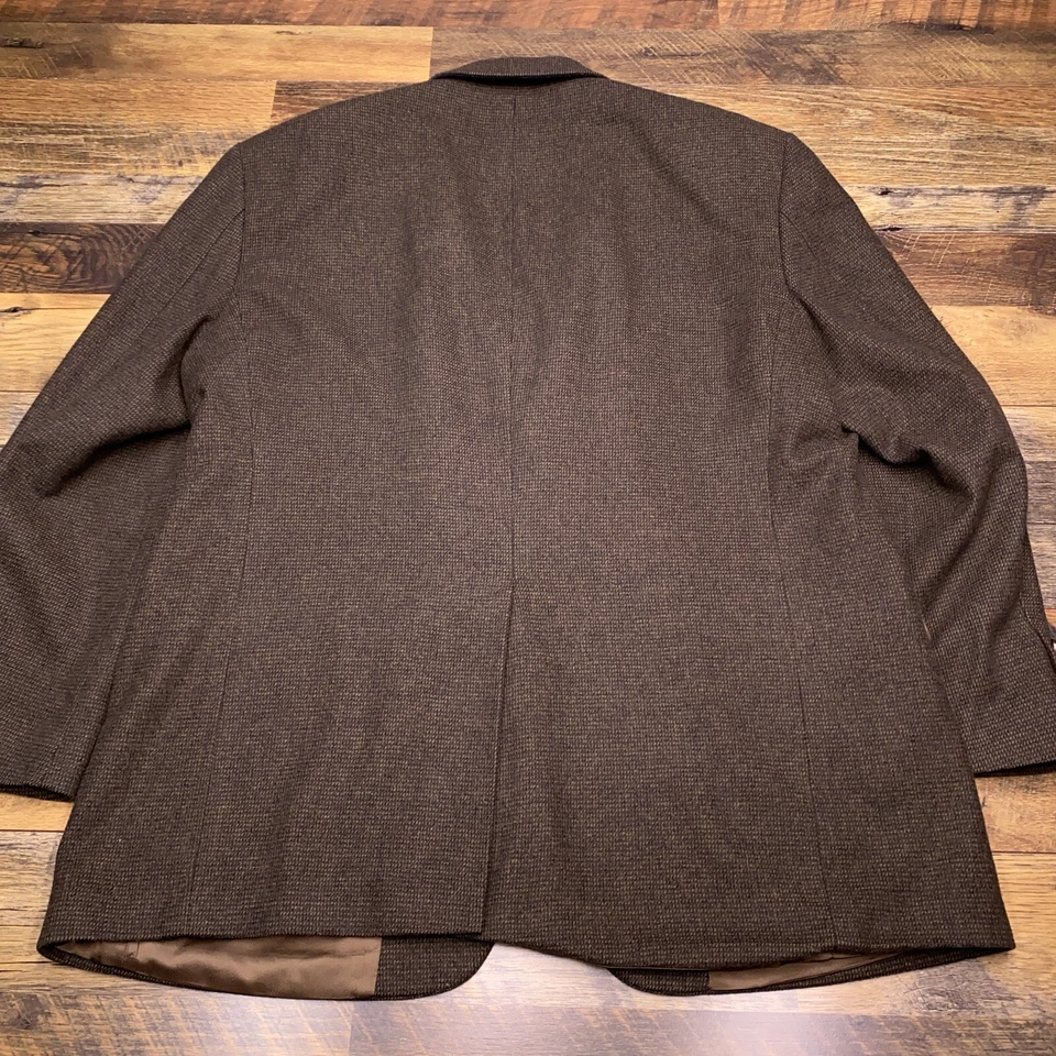 Blazer Nautica Tweed 46R Abrigo Deportivo Lana Cabello Camel Marrón Foto 2 de 4
