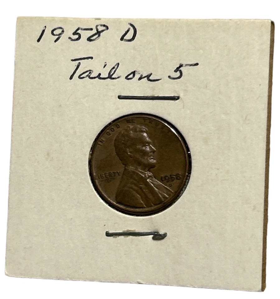 Penny de trigo 1958-D errores múltiples enorme golpe a través de grietas rever ver fotos Foto 4 de 4