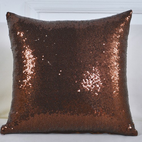 Glittering Gold Sequins Pillow Covers 16x16 Set of 2 Decorative Accents - Picture 14 of 14
