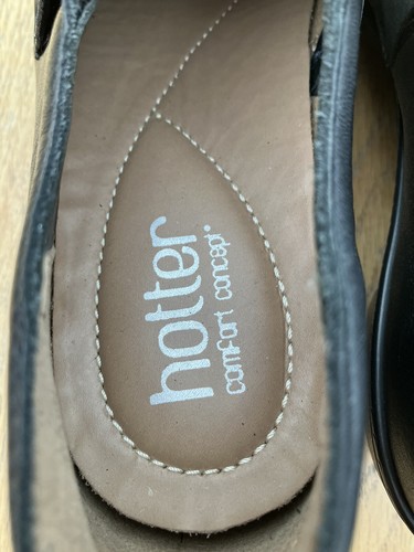 Hotter Emma Black Leather Shoes Size 5.5 UK - Picture 5 of 6