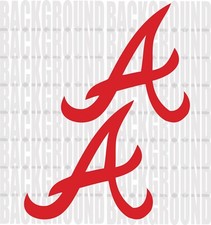 2 Atlanta Braves Cornhole Decals Each 13.5x12.5" Bean Bag Toss Sticker