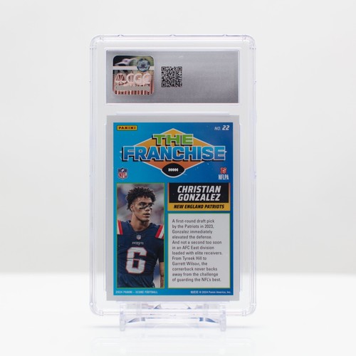 Calcio 2024 Christian Gonzales #22 Panini PUNTEGGIO NFL La Franchigia CGC 9 - Foto 3 di 4