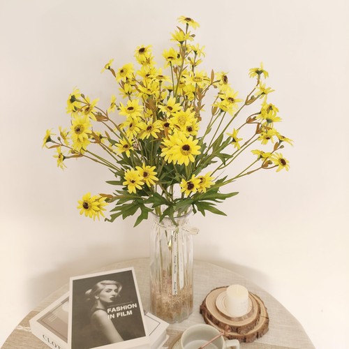 Yellow Daisy Artificial FlowersArtificial Daisy Flowers6 Bouquets Fake Daisie... - Picture 4 of 8