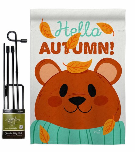 Bearly Autumn Garden Flag Harvest & Fall Decorative Small Gift Yard House Banner - Picture 7 of 17