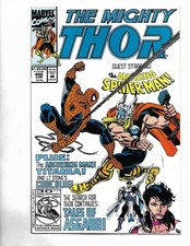 Thor #448, 1992, 9.6-9.8, NEAR MINT++, Spider-Man, Absorbing man,  Stan Lee era