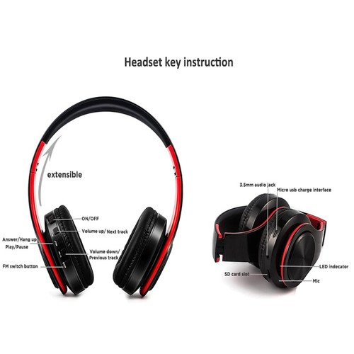 Wireless Gaming Headset Fordable Stereo Noise Cancelling Headset for Ps4 Xbox - Picture 11 of 23