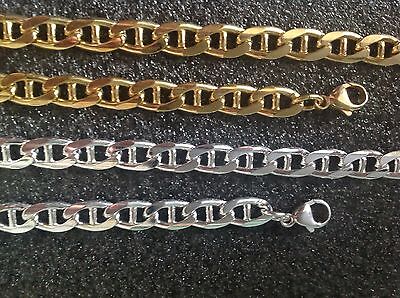 Goldkette Double Armband Vergoldet 24 kt Feingoldauflage 7,4 mm