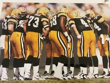Green bay packer team huddle lithograph 1996 Danial Smith