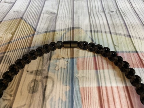 550 cordón paracord / cordón para el cuello / correa de identificación / llavero negro / grafito B7, C2 - Imagen 5 de 7