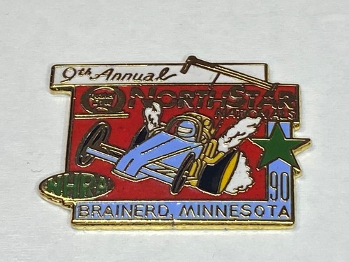 NHRA Drag Race Pin Quaker State NorthStar Nationals Brainerd Minnesota MN 1990 - Picture 1 of 2