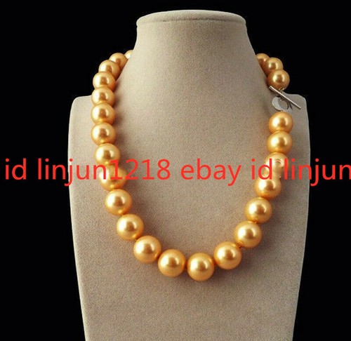 Rare Huge 12mm Genuine Mix Color Sea Shell Pearl Beads Necklace 18'' - Picture 39 of 66