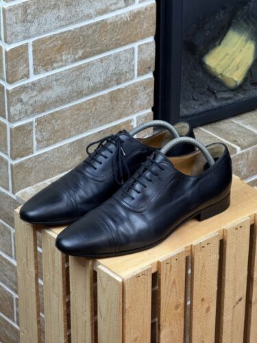 Mens Gucci Black Leather Oxford Formal Shoes Size UK6.5 US7.5 EU:40.5 - Picture 2 of 14