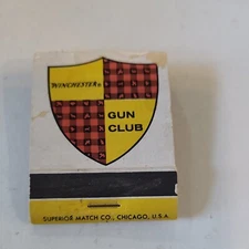 Vintage Matchbook winchester gun club Redlands California advertising. 