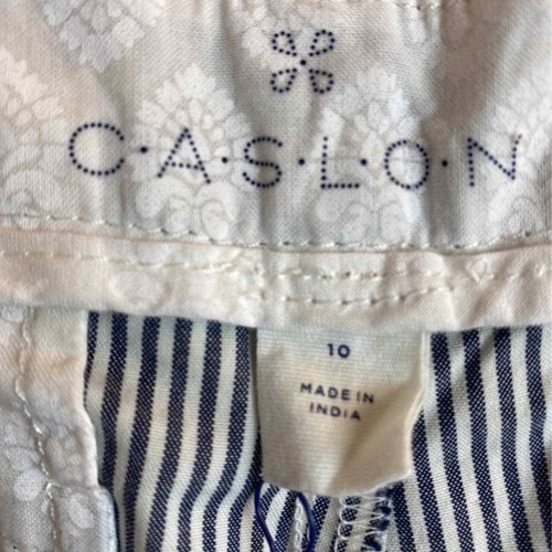 NWT Caslon Navy & Ivory Mini Stripe Pants. 10 - Picture 5 of 7